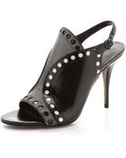 Alexander Wang Natalya Slingback Sandals - Black - Lyst