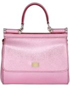 Dolce & Gabbana Small Sicily Lamé Dauphine Leather Bag - Lyst