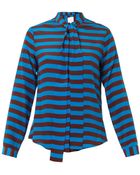 Stella Jean Daria Striped Silk Shirt - Lyst