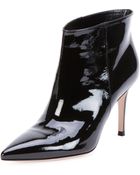 Gianvito Rossi Patent Point-Toe Ankle Bootie - Lyst