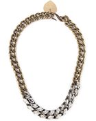 Lanvin Crystal Chain Necklace - Lyst