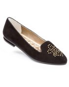 Me Too Becky Studded Suede Loafers - Lyst