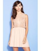 Forever 21 Sequin Fit & Flare Dress - Lyst