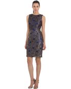 Js Collections Metallic Floral Embroidered Dress - Lyst