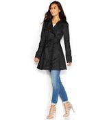 Jessica Simpson Ruffled Belted Trench Coat - Lyst