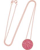 Susan Hanover Sparkling Disk Rose Gold-Tone Necklace - Lyst