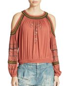 Free People Give Him The Cold Shoulder Top - Lyst