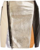 3.1 Phillip Lim Color-Block Leather Mini Skirt - Lyst