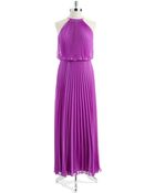 Xscape Pleated Chiffon Gown - Lyst