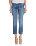 7 For All Mankind Roxane Cropped Skinny Jeans - Lyst