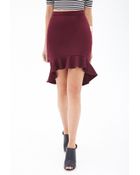 Forever 21 Ruffled Crepe Woven Skirt - Lyst