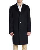 Saks Fifth Avenue Black Label Essential Cashmere Overcoat - Lyst