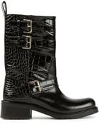 DSquared² Buckled Biker Boots - Lyst