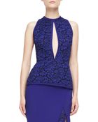 J. Mendel Halter Top With Lace Embroidery - Lyst