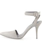 Alexander Wang Lovisa Suede Ankle-Wrap Pump - Lyst