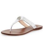Tory Burch Cameron Logo Thong Sandal - Lyst