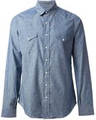 Saint Laurent Western Denim Shirt - Lyst