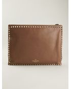 Valentino Rockstud Clutch - Lyst