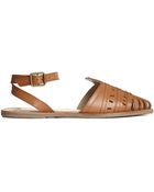Asos Just in Time Leather Flat Shoes - Lyst