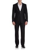Versace Herringbone Stripe Suit - Lyst
