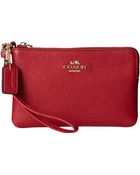 Coach Box Program Txt Leather Small L-Zip Wristlet - Lyst