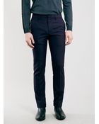Topman Navy Slim Smart Trousers - Lyst