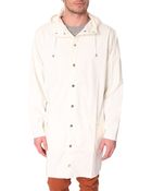 Rains White Hooded Waterproof Jacket - Lyst