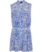 Saloni Nelly Printed Silk Playsuit - Lyst