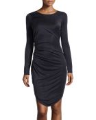 Halston Heritage Long-Sleeve Fishtail Cupro Dress - Lyst