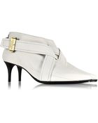 McQ by Alexander McQueen Lex Razor Back Zip Porcelain Leather Bootie - Lyst