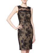 Notte By Marchesa Floral Mesh Lace Cocktail Dress Black - Lyst