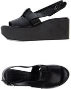 Jil Sander Navy Sandals - Lyst