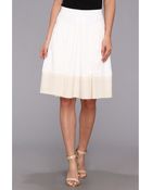 Rebecca Taylor Poplin Skirt - Lyst
