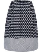 Antonio Berardi Double Woven Honeycomb Prince Of Wales Skirt - Lyst