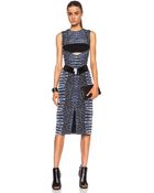 Dion Lee Croc Stripe Silk Dress - Lyst