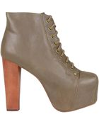 Jeffrey Campbell Stivaletto Grigio - Lyst
