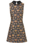 Topshop Floral Jacquard Dress - Lyst