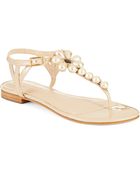 Kate Spade Shelby Faux Pearl Accented Sandals - Lyst