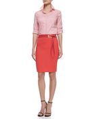Halston Heritage Fitted Ponte Pencil Skirt - Lyst
