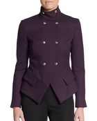 Versace Double-Breasted Snap Button Jacket - Lyst