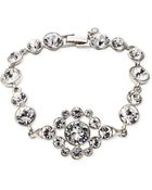 Givenchy Silvertone Clear Crystal Flex Bracelet - Lyst