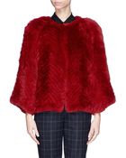 H Brand 'Jagger' Chevron Rabbit Fur Jacket - Lyst