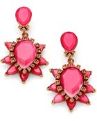 Oscar de la Renta Swarovski Crystal Starburst Clip-On Earrings - Lyst