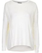 Topshop Knitted Seam Detail Jumper - Lyst