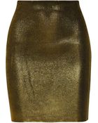 Balmain Metallic Jersey Skirt - Lyst