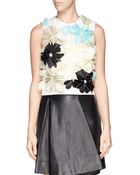 3.1 Phillip Lim Floral Appliqué Sleeveless Crop Top - Lyst
