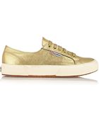 Superga Embossed Metallic Leather Sneakers - Lyst