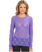 Hanky Panky Signature Lace Unlined Long Sleeve Top - Lyst