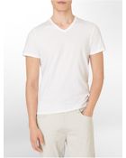 Calvin Klein Slim Fit Textured V-Neck T-Shirt - Lyst