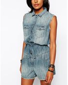 Diesel Denim Romper - Lyst
